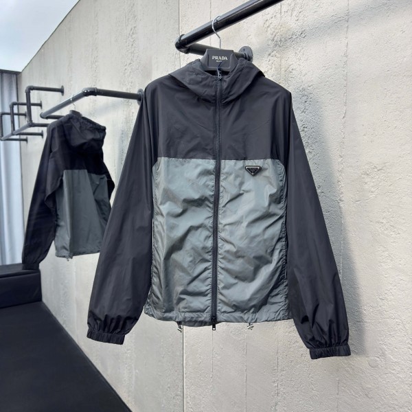 「#2237」Prada hoodie; zipper hoodie 