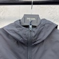 「#2237」Prada hoodie; zipper hoodie 