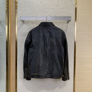 「#9619」Prada jacket; Genuine leather; Customized