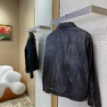 「#9619」Prada jacket; Genuine leather; Customized