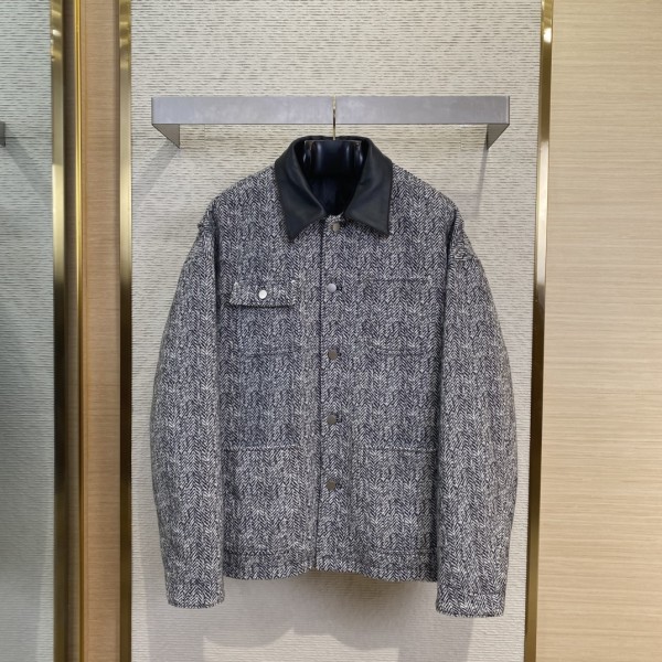 「#9621」Prada jacket; Genuine leather; Customized