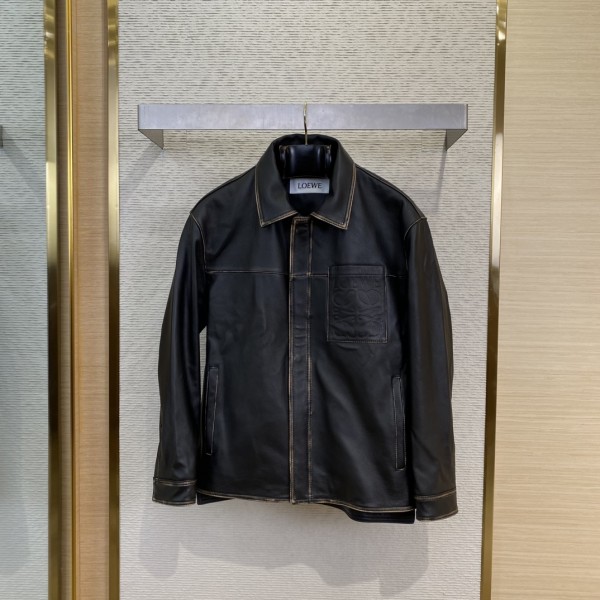 「#12786」Loewe jacket; Genuine leather; Customized
