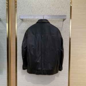 「#12786」Loewe jacket; Genuine leather; Customized