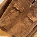 「#1846」MIU MIU jacket;Suede jacket