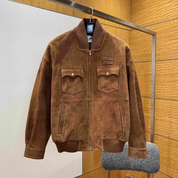 「#1846」MIU MIU jacket;Suede jacket